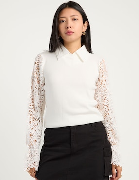 Suéter Biography cuello camisero para mujer