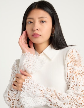 Suéter Biography cuello camisero para mujer