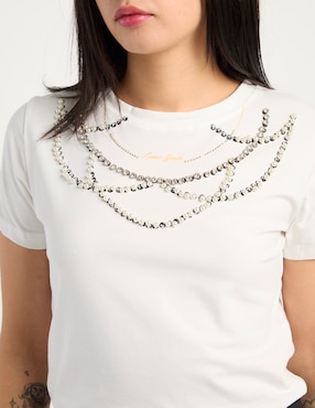 Playera manga corta Biography cuello redondo para mujer