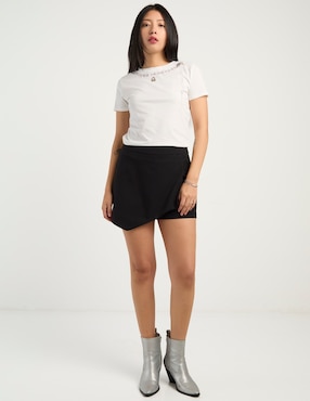 Playera manga corta Biography cuello redondo para mujer