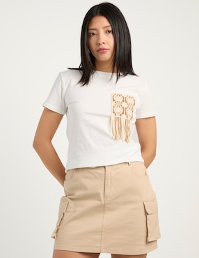 Playera manga corta Biography cuello redondo para mujer