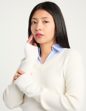 Blusa camisera Biography manga larga para mujer