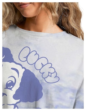 Playera manga corta Lucky cuello redondo para mujer