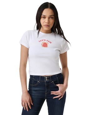 Playera manga corta Levi's cuello redondo para mujer