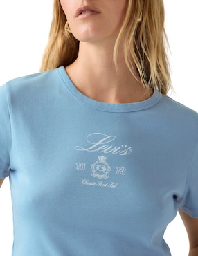 Playera manga corta Levi's cuello redondo para mujer