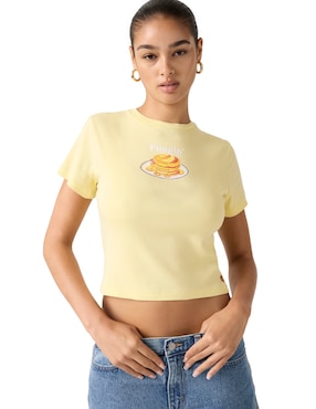 Playera manga corta Levi's cuello redondo para mujer