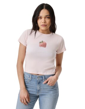 Playera manga corta Levi's cuello redondo para mujer