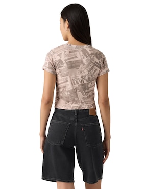 Playera manga corta Levi's cuello redondo para mujer