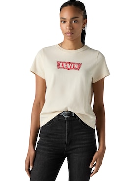 Playera manga corta Levi's cuello redondo para mujer