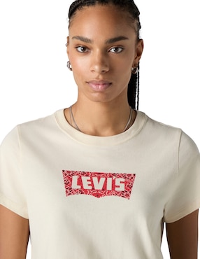 Playera manga corta Levi's cuello redondo para mujer