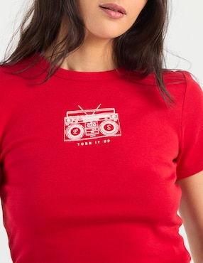 Playera manga corta Levi's cuello redondo para mujer