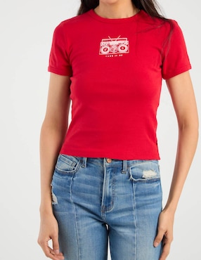 Playera manga corta Levi's cuello redondo para mujer