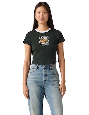 Playera manga corta Levi's cuello redondo para mujer