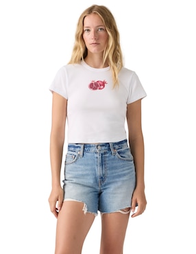 Playera manga corta Levi's cuello redondo para mujer