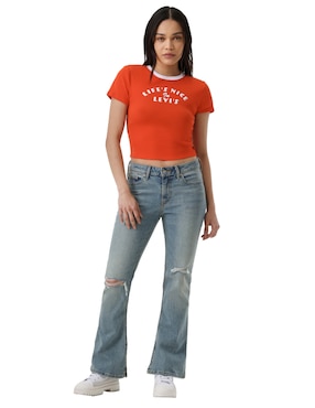 Playera manga corta Levi's cuello redondo para mujer