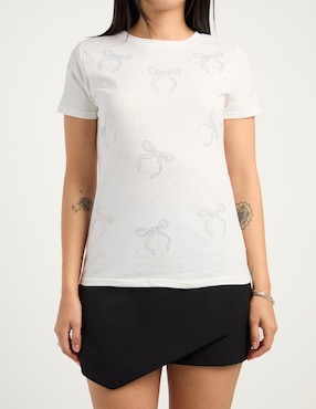 Playera manga corta Biography cuello redondo para mujer