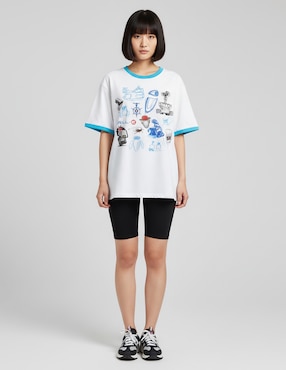Playera manga corta Wall-e cuello redondo para mujer