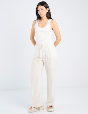 Jumpsuit Coffee Bean de algodón casual para mujer