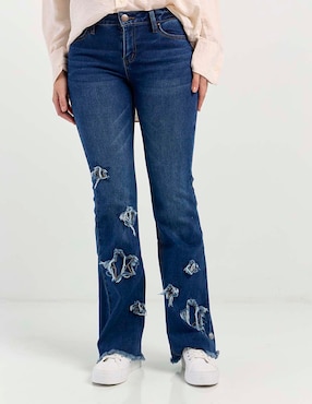 Jeans relaxed flare Coffee Bean para mujer