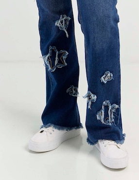 Jeans relaxed flare Coffee Bean para mujer