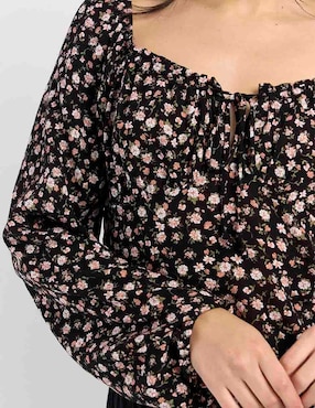 Blusón Coffee Bean manga larga para mujer