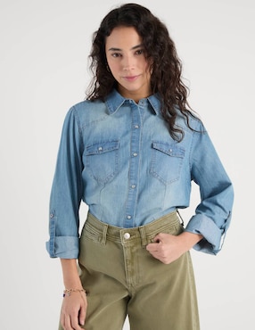 Blusa Coffee Bean manga larga para mujer