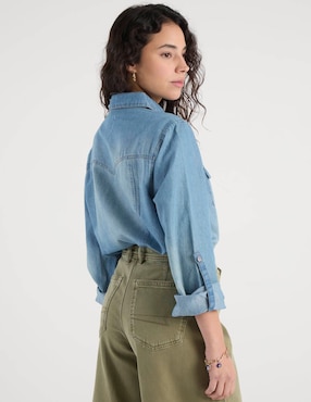 Blusa Coffee Bean manga larga para mujer