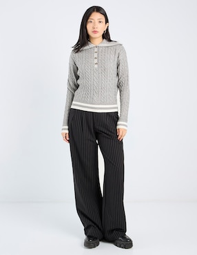 Pantalón relaxed Coffee Bean regular para mujer