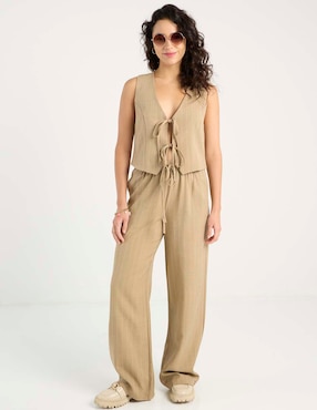 Pantalón easy pant Coffee Bean amplio para mujer