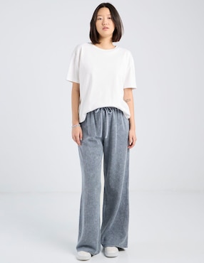 Pants wide leg Coffee Bean Juniors con jareta para mujer