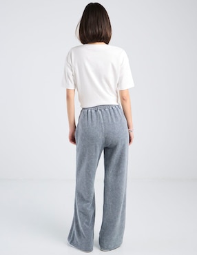 Pants wide leg Coffee Bean Juniors con jareta para mujer