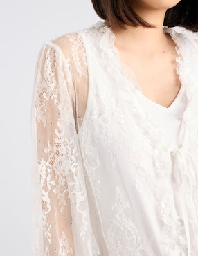 Blusa Coffee Bean manga larga para mujer