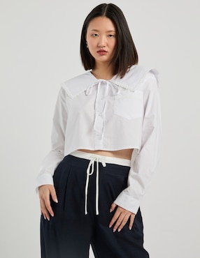 Blusa Coffee Bean manga larga para mujer