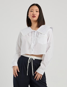 Blusa Coffee Bean manga larga para mujer