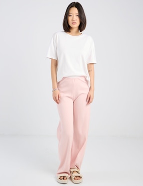 Pantalón relaxed Coffee Bean straight para mujer