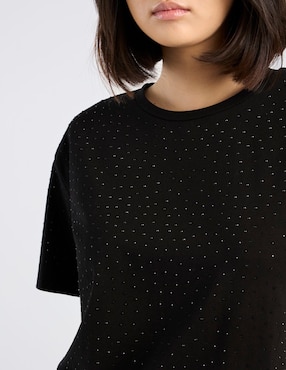 Blusa Coffee Bean manga corta para mujer