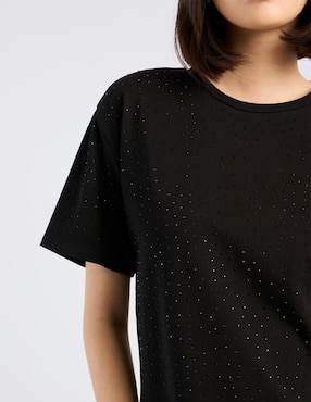 Blusa Coffee Bean manga corta para mujer