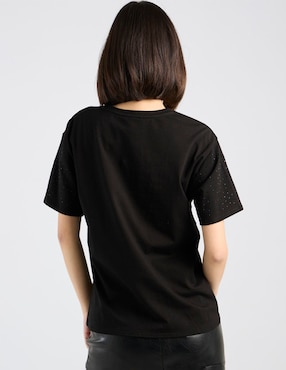 Blusa Coffee Bean manga corta para mujer