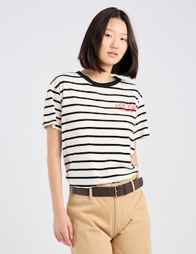 Blusa Coffee Bean manga corta para mujer