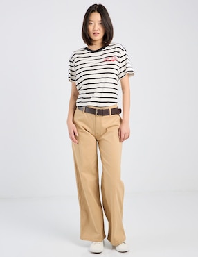 Blusa Coffee Bean manga corta para mujer