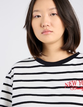 Blusa Coffee Bean manga corta para mujer