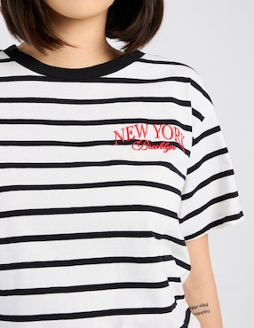Blusa Coffee Bean manga corta para mujer