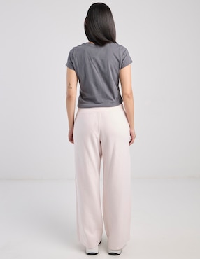 Pants straight Hollister con elástico para mujer