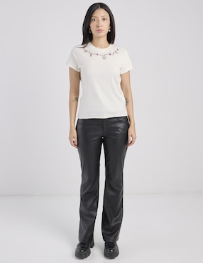 Playera manga corta Hollister cuello redondo para mujer