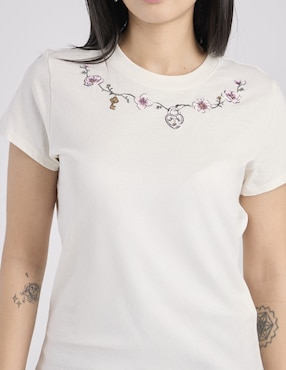 Playera manga corta Hollister cuello redondo para mujer