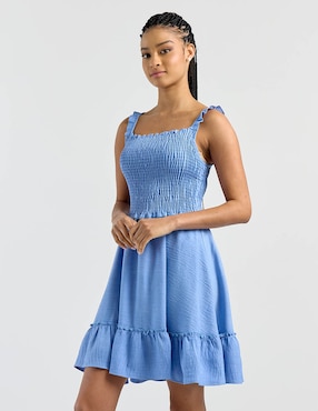 Vestido corto casual Coffee Bean para mujer