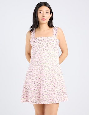 Vestido mini casual Coffee Bean para mujer