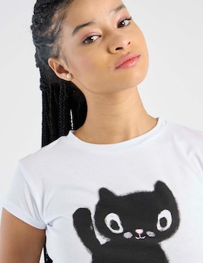 Playera manga corta 47St cuello redondo para mujer
