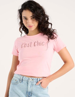Playera manga corta Sexy Jeans cuello redondo para mujer