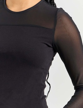 Playera manga larga Sexy Jeans cuello redondo para mujer
